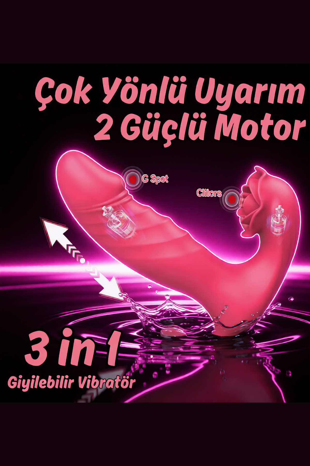 3'ü 1 Arada Giyilebilir Çok Fonksiyonlu Titreşimli Kompakt Model