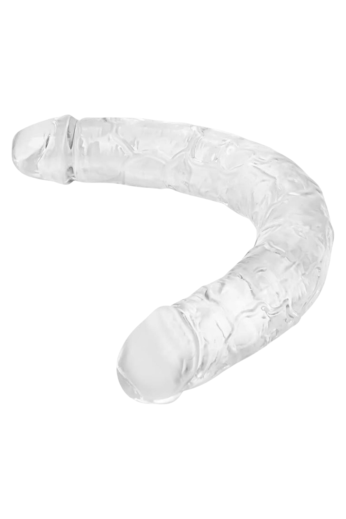 33 CM Ultra Soft Realistik Double Ended Dildo Şeffaf Tasarım