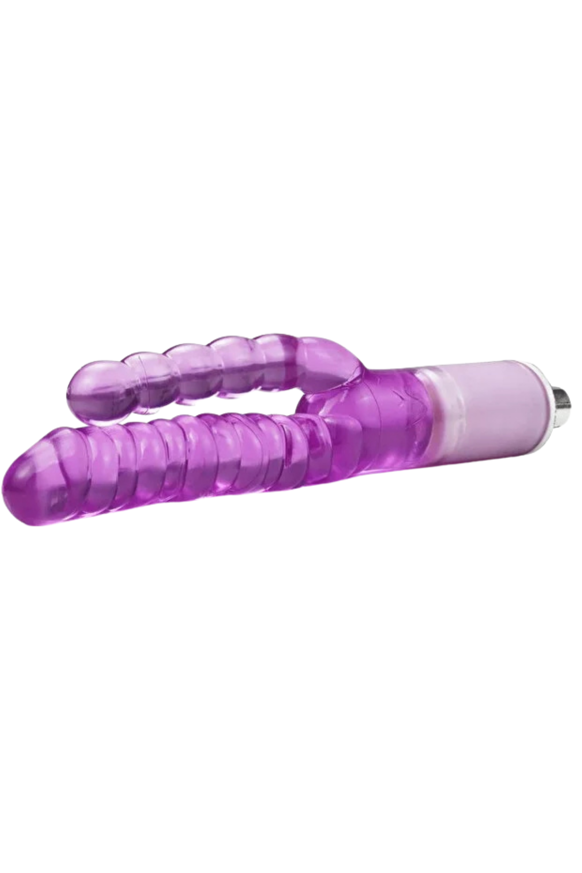Çift Başlı G Nokta Uyarıcılı 3XRL Uyumlu Mor Anal Dildo Başlık