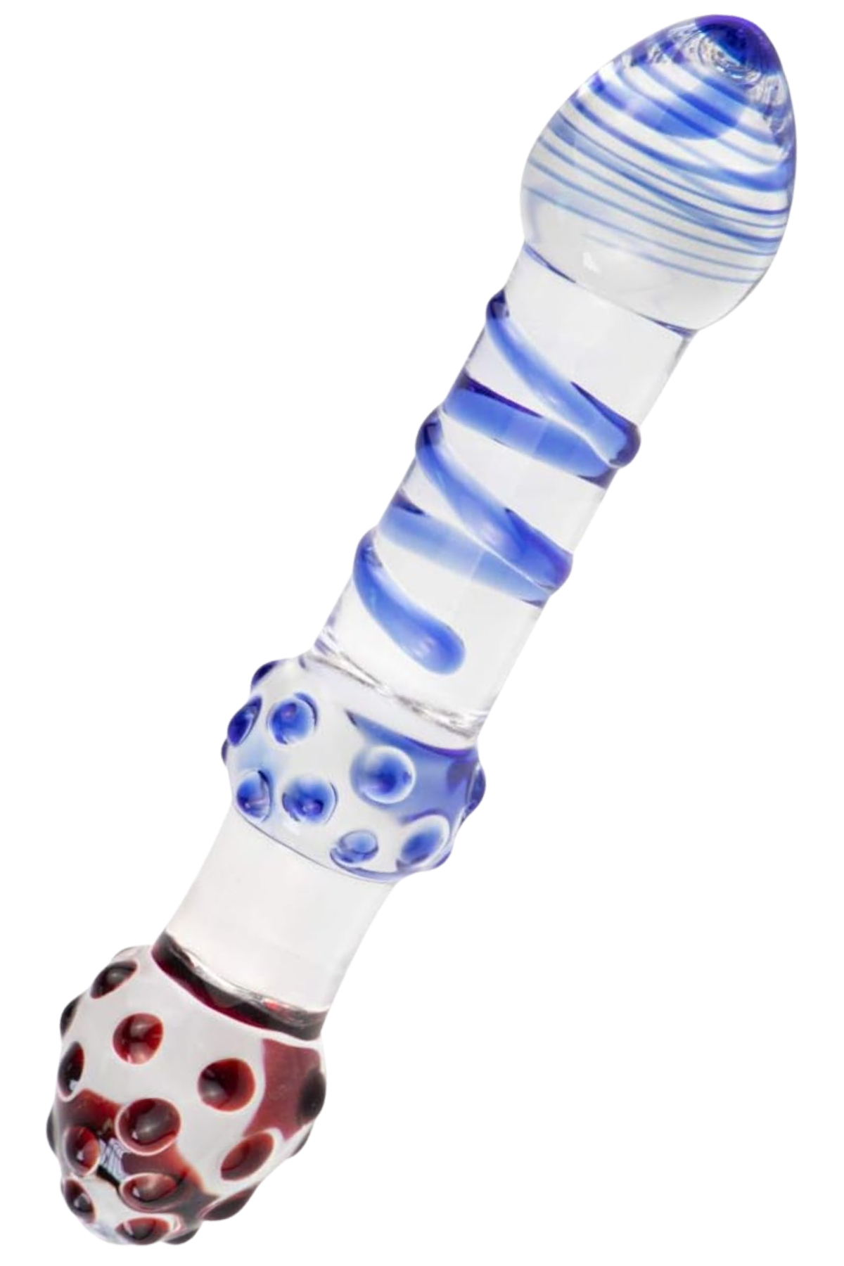 Çift Taraflı Cam Anal Vajinal G Noktası Uyarıcı Tırtıklı Dildo