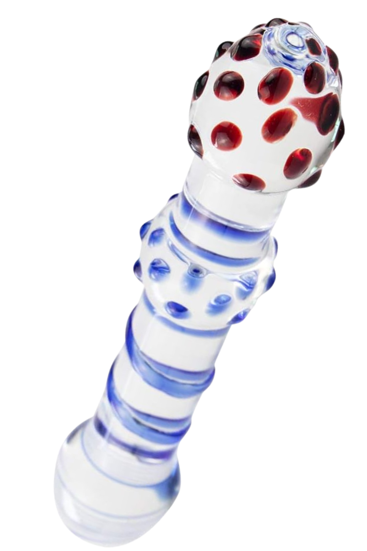 Çift Taraflı Cam Anal Vajinal G Noktası Uyarıcı Tırtıklı Dildo
