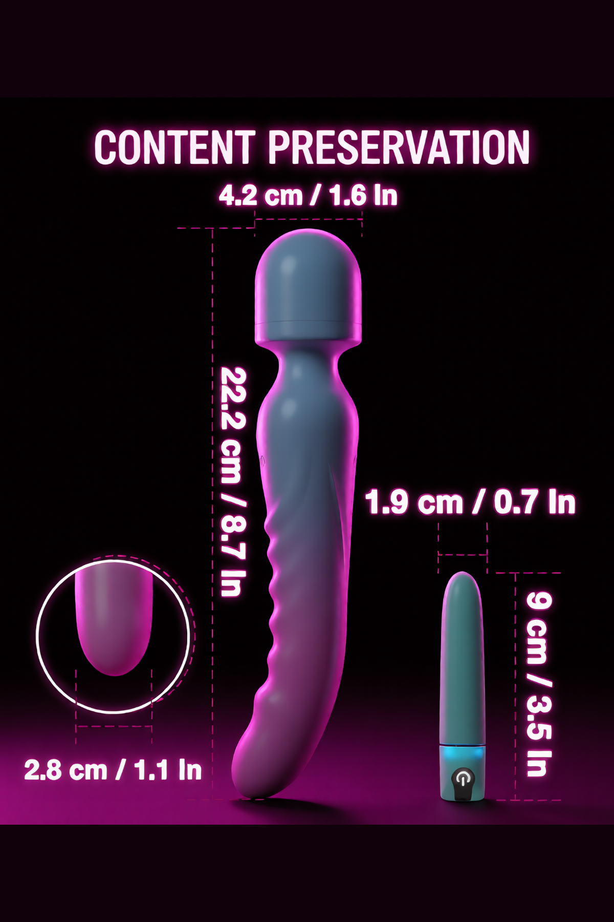  Çift Taraflı Rotasyonlu Isıtmalı Titreşimli G Noktası Klitoral Wand Vibratör