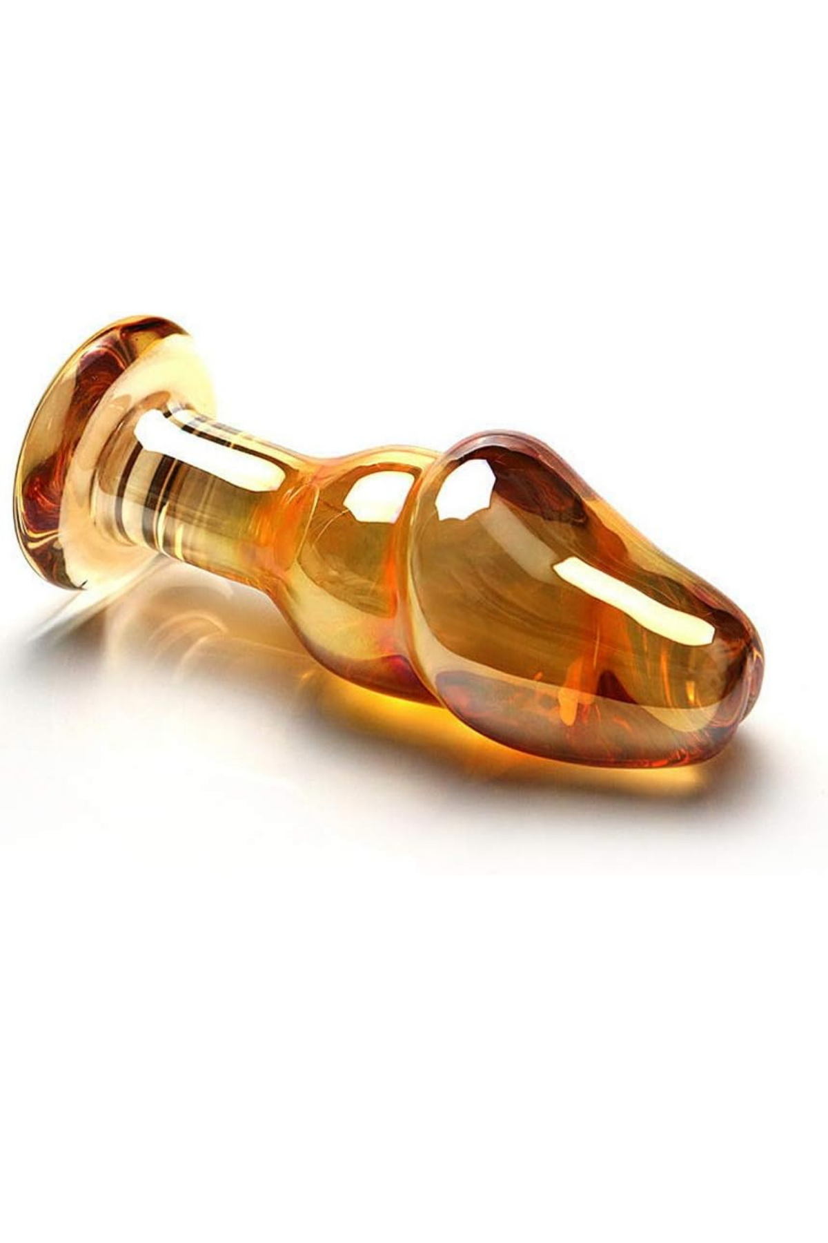 Ergonomik Saplı Cam Anal Plug Dildo