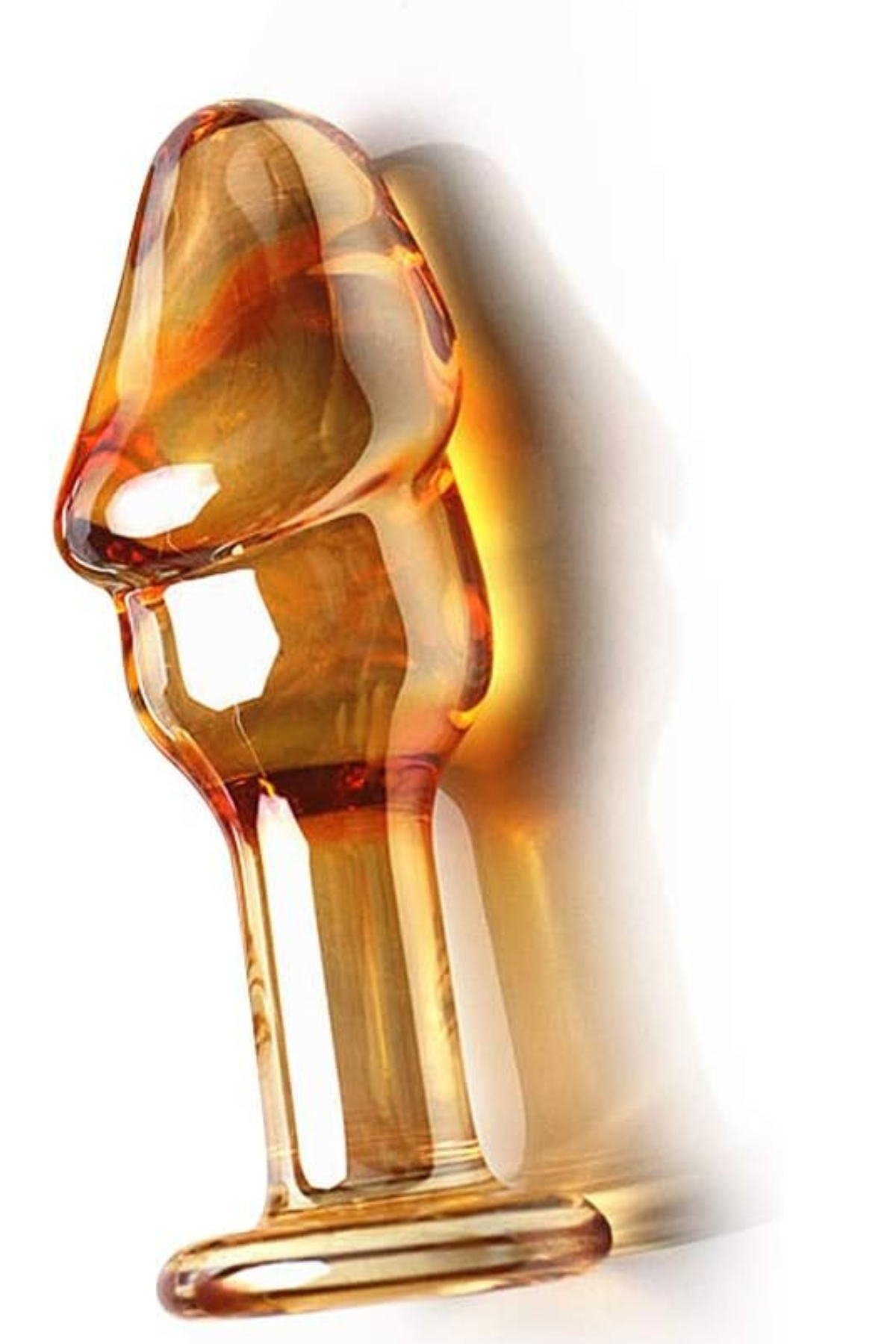 Ergonomik Saplı Cam Anal Plug Dildo