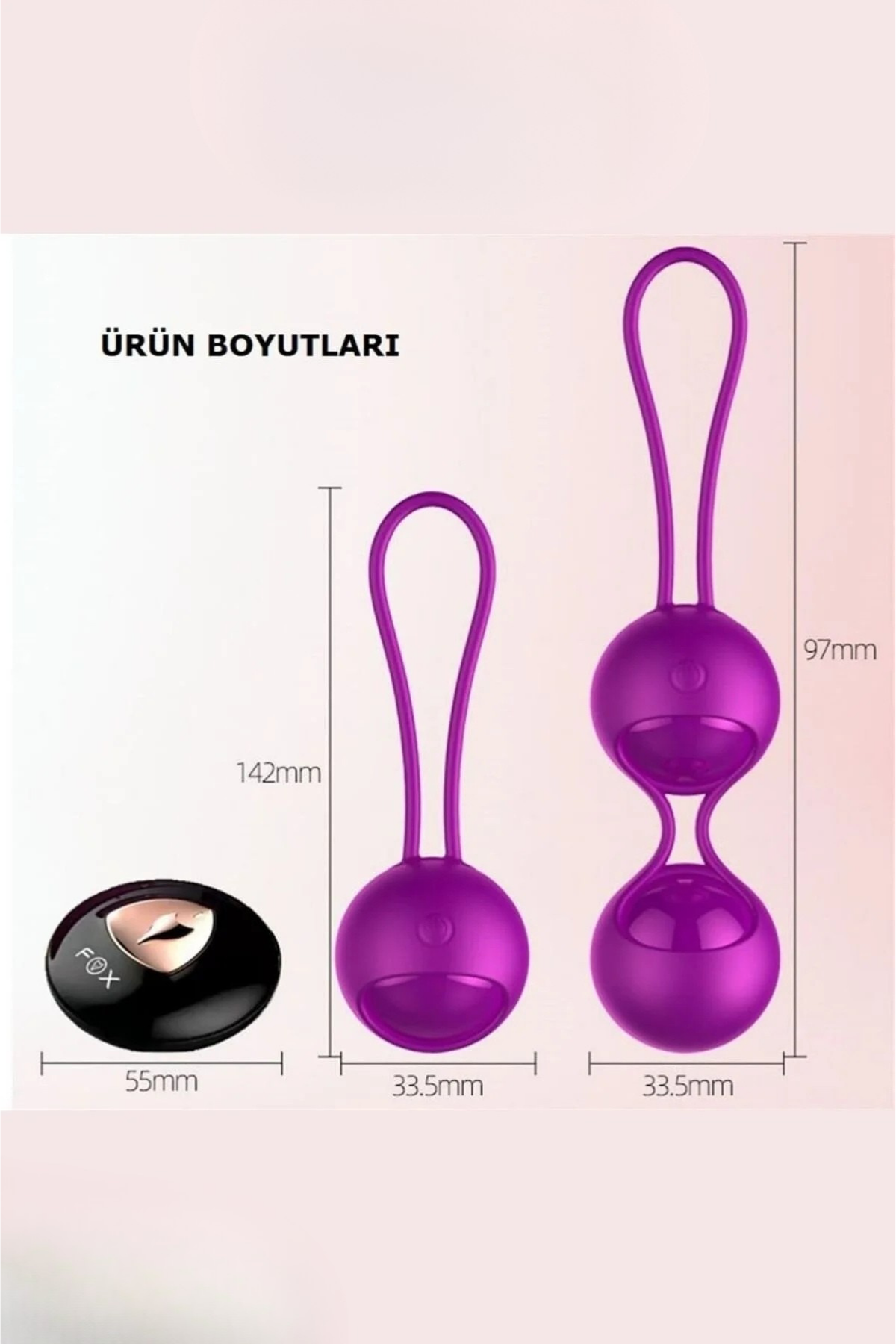  Kontrol Sende Uzaktan Kumandalı Çift Uyarımlı Kegel Topları
