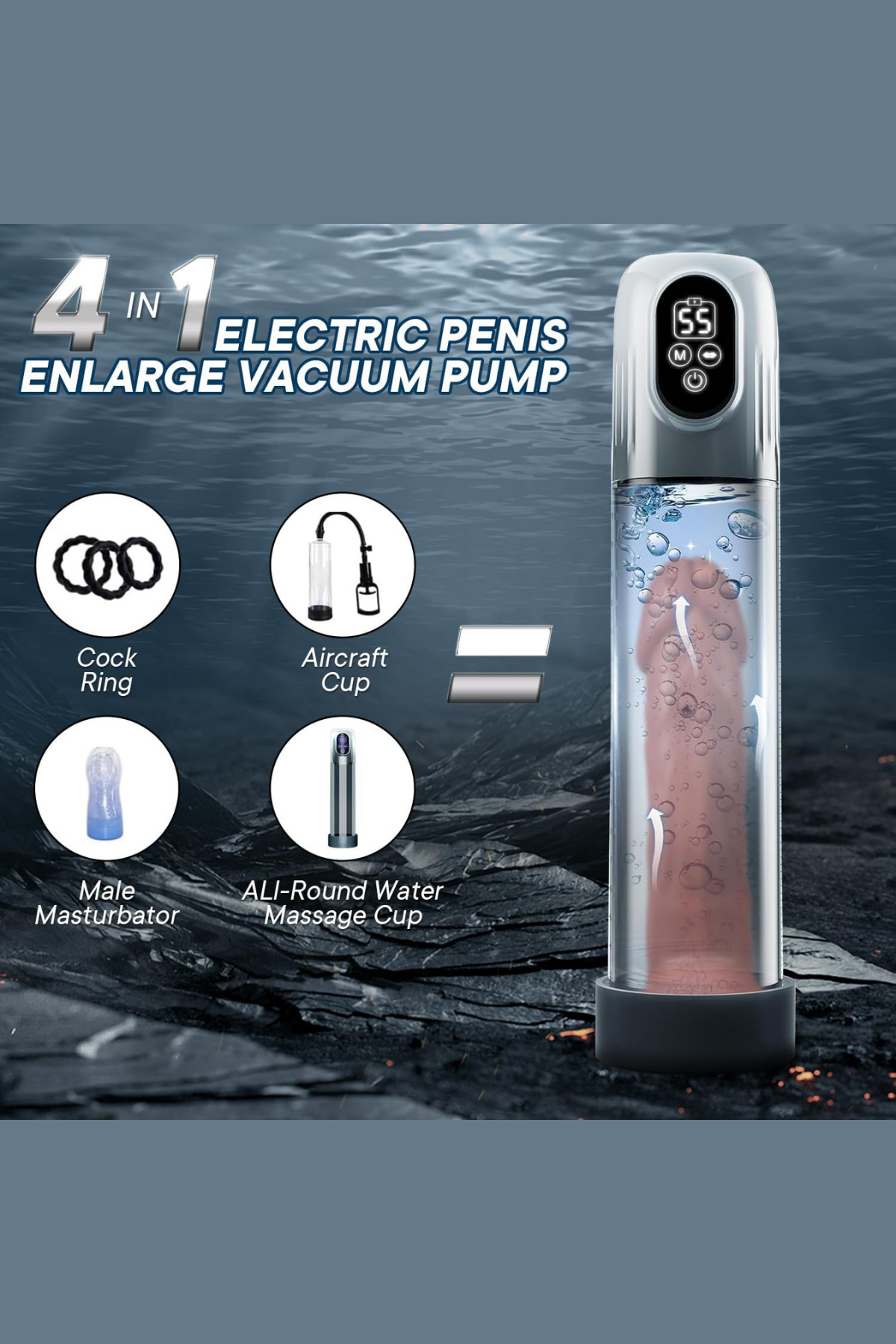 Maximizer Pro Profesyonel Ayarlı Emişli Vakum Penis Pompası