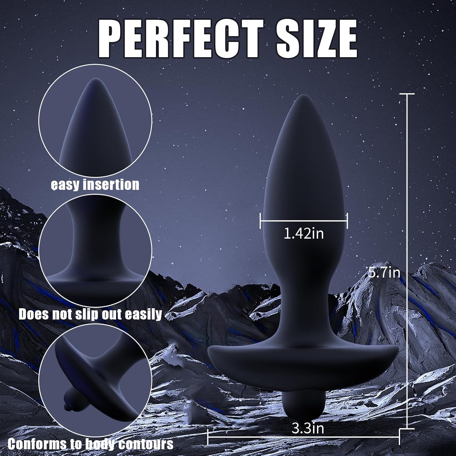 Özel Dokulu Titreşimli Anal Plug Genişletici Tasarım