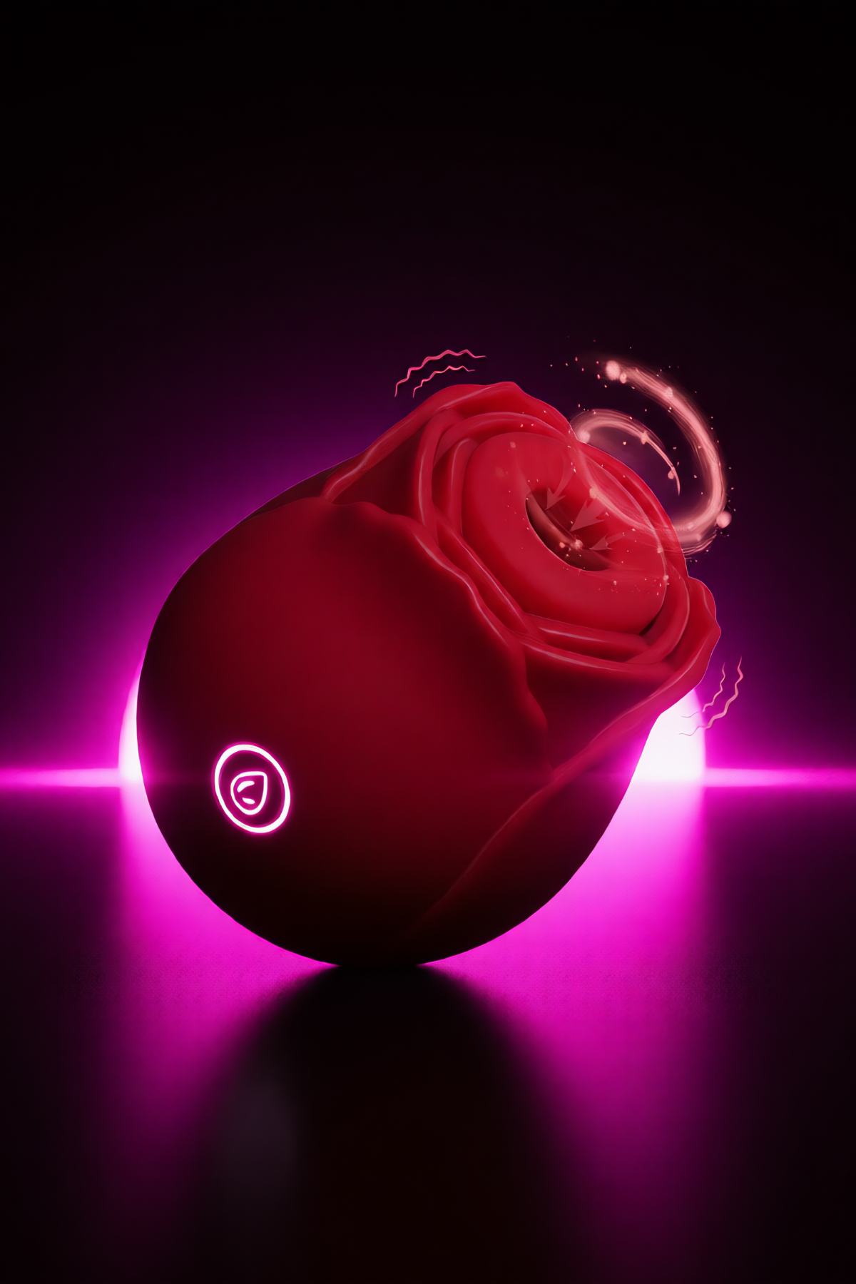 Rose Tasarımlı Şarjlı Emişli Titreşimli Klitoral Uyarıcı Vibratör