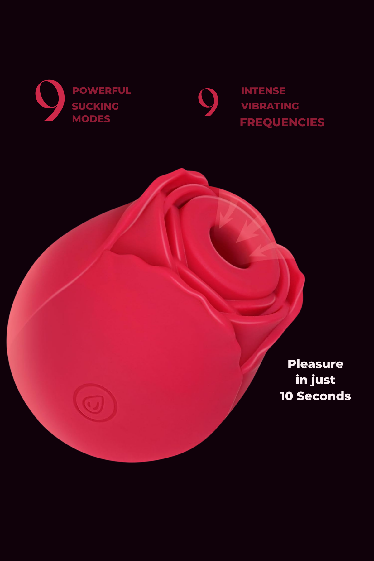 Rose Tasarımlı Şarjlı Emişli Titreşimli Klitoral Uyarıcı Vibratör