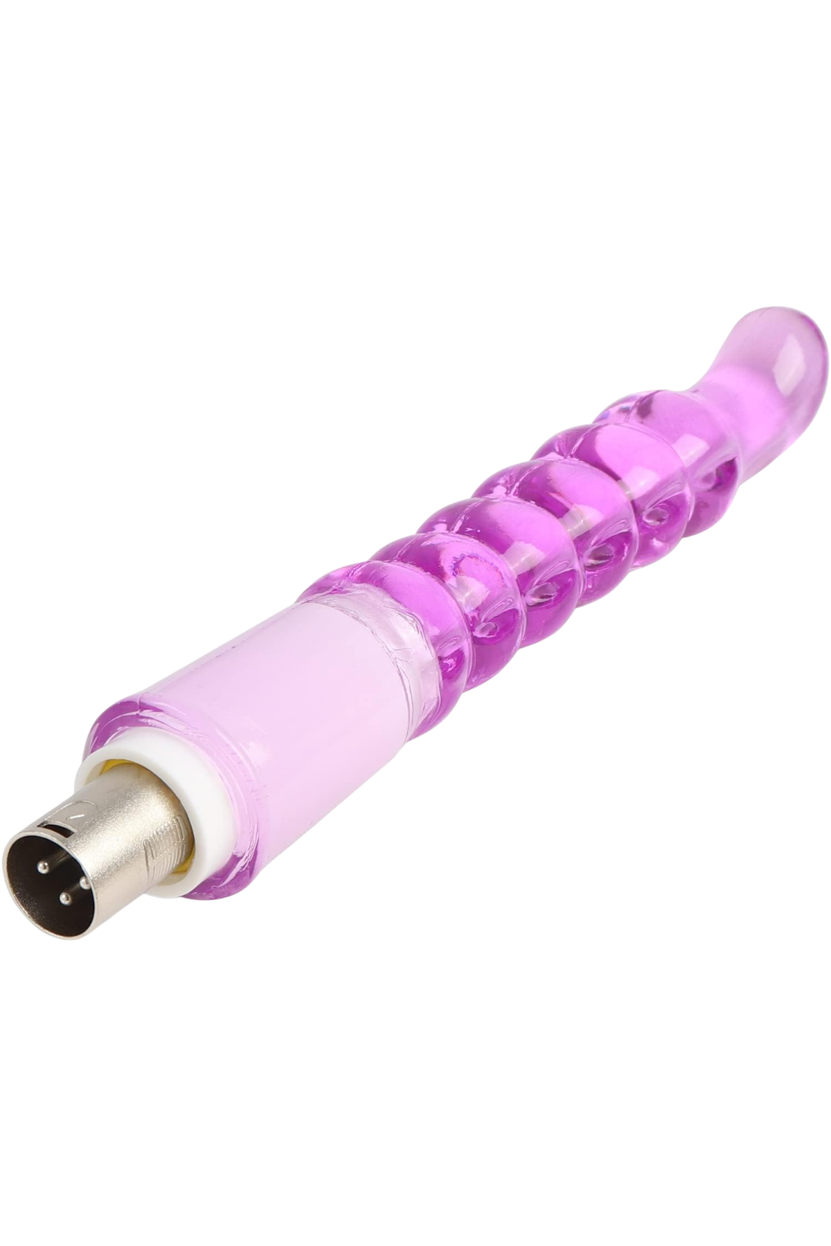  Sex Makinesi İçin Değiştirilebilir Mor Jel Dokulu Anal Plug Başlık 20 CM