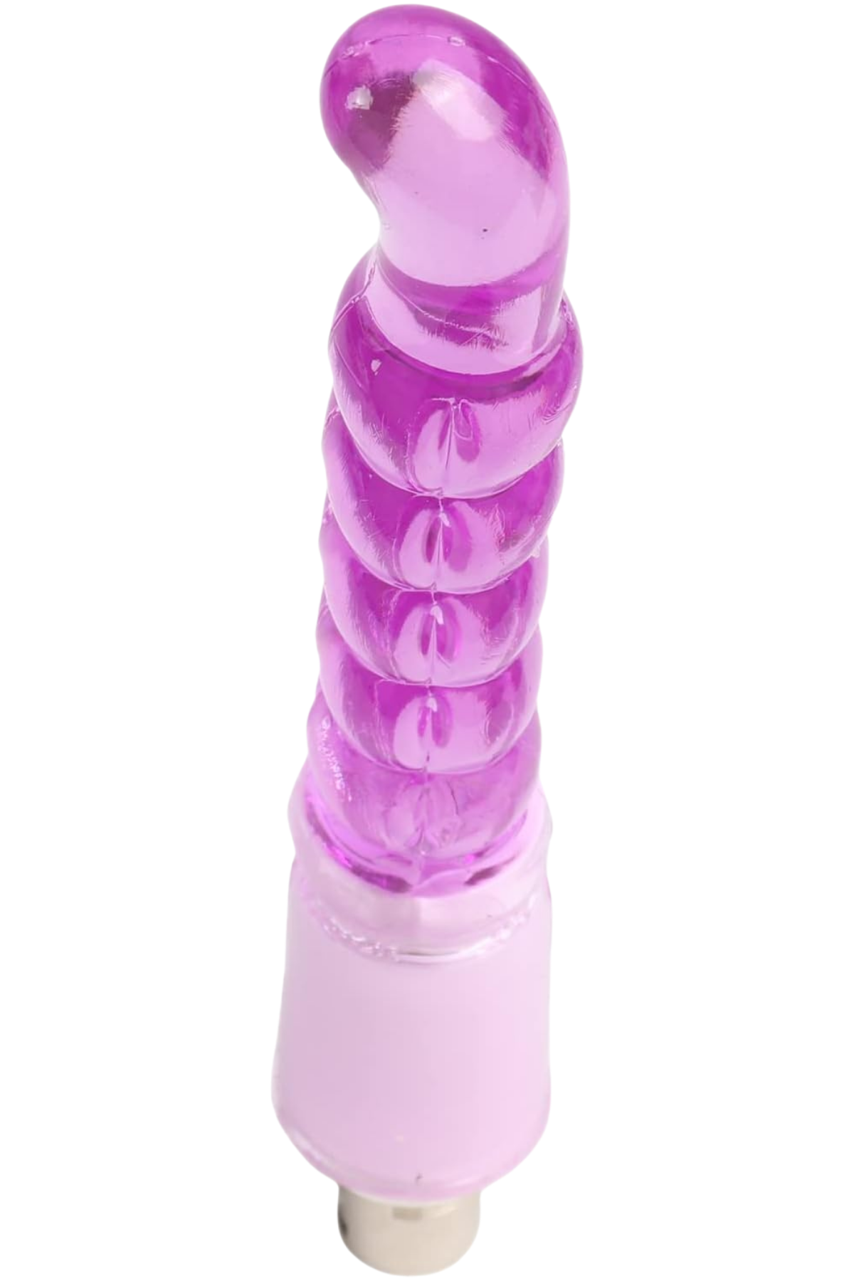  Sex Makinesi İçin Değiştirilebilir Mor Jel Dokulu Anal Plug Başlık 20 CM