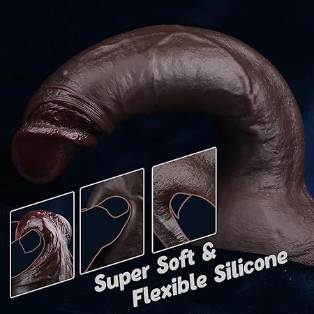 Ultra Realistik 26 CM Esnek Ve Damarlı Kalın Dildo