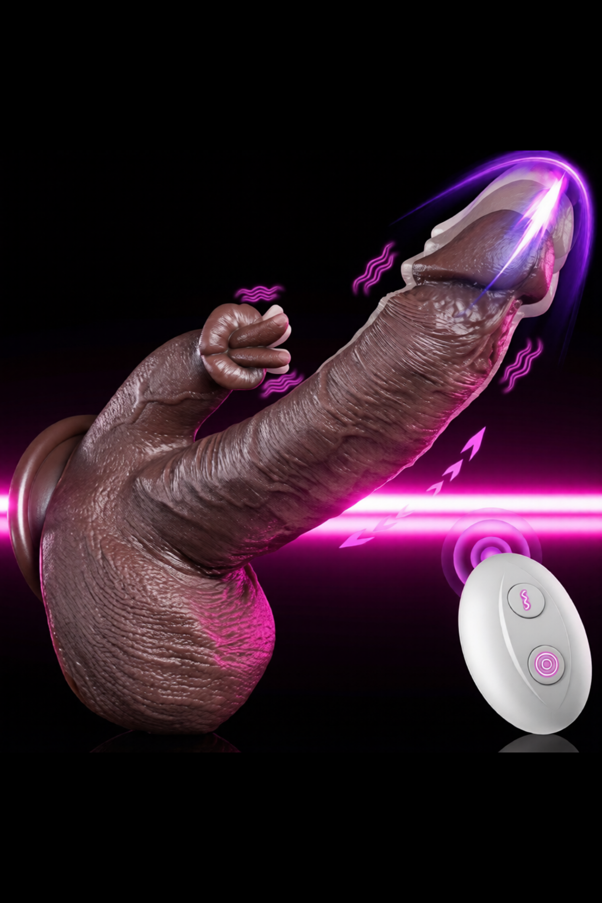 Uzaktan Kumandalı İleri Geri Hareketli Dil Yalama Modlu Isıtmalı 23 CM Realistik Dildo