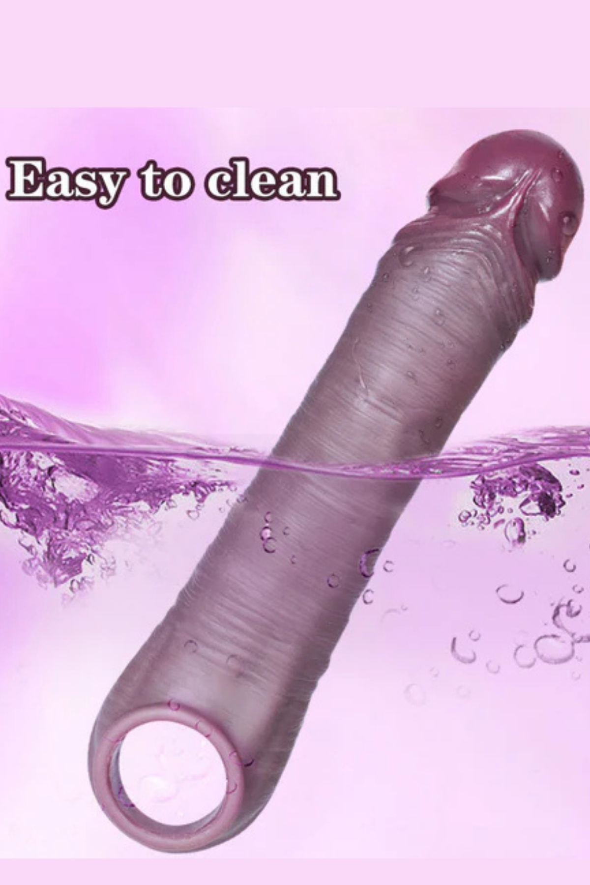 Uzatmalı Testis Destekli G Noktası Klitoral Uyarıcı Abanoz Penis Kılıfı