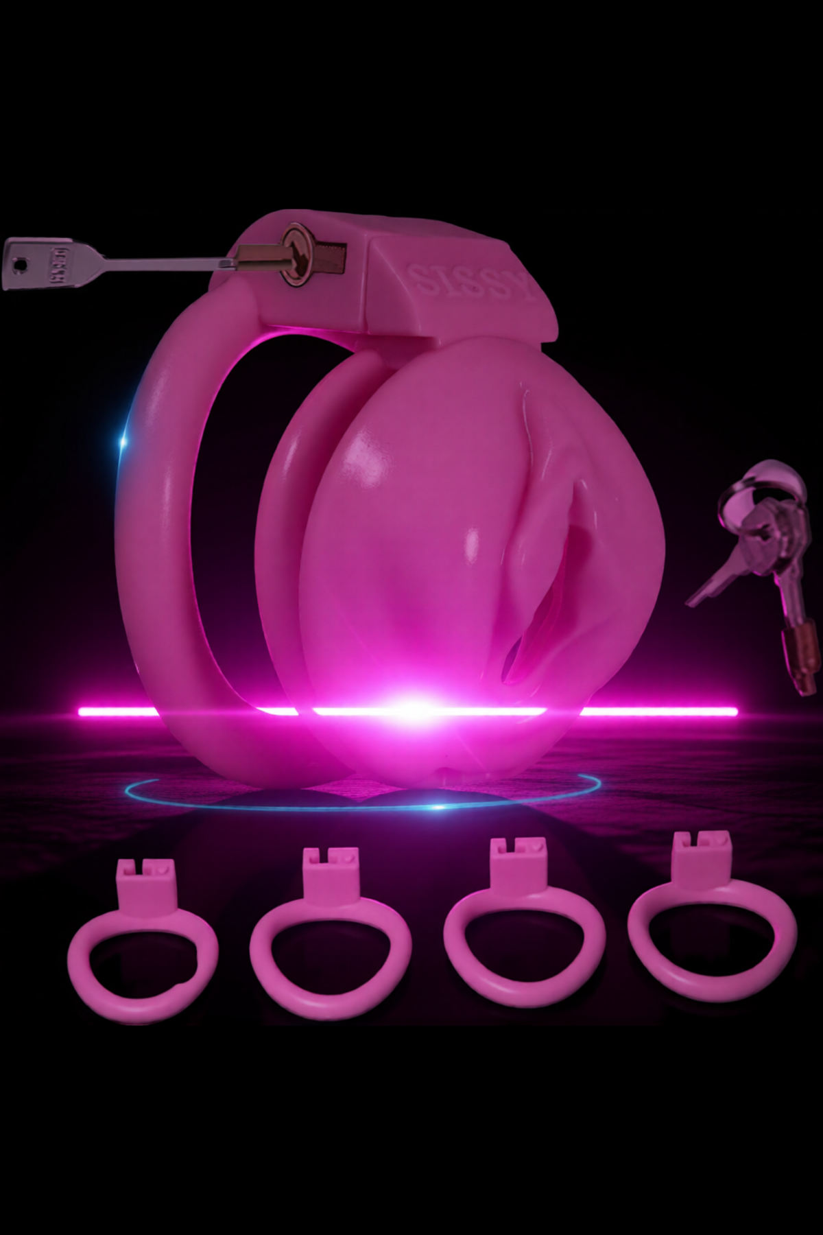 Vajina Görünümlü Erkek Bekaret Kafesi Chastity Cage